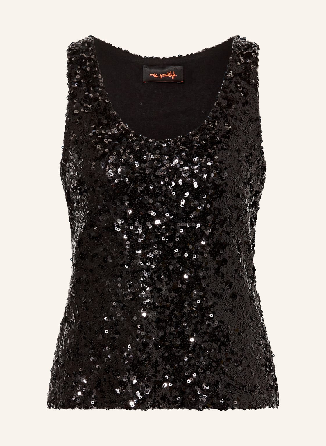 Miss Goodlife Top Mit Pailletten schwarz von miss goodlife