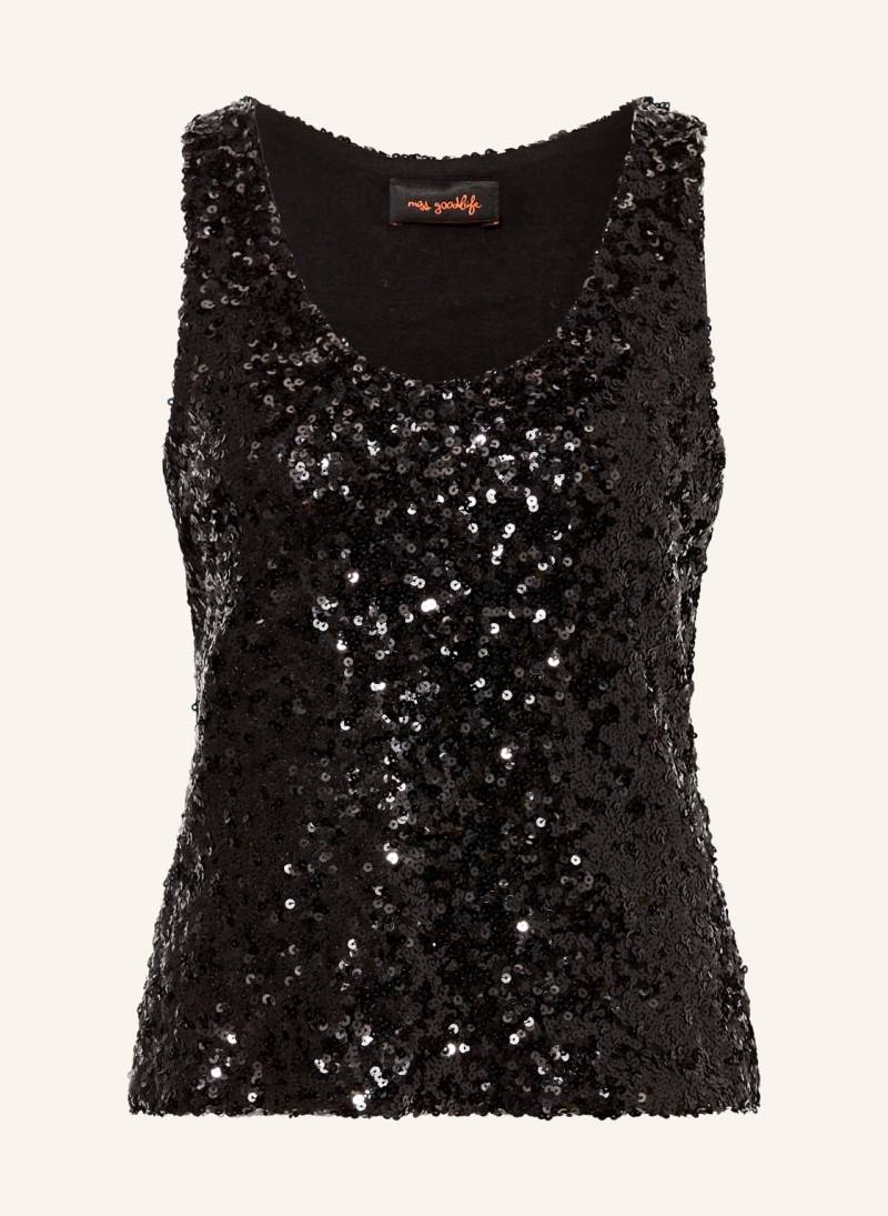 Miss Goodlife Top Mit Pailletten schwarz von miss goodlife