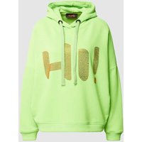 miss goodlife Hoodie mit Statement-Print in Neon Gruen, Größe M von miss goodlife