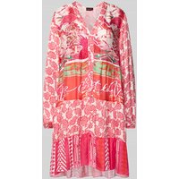 miss goodlife Mini Tunikakleid aus Viskose mit Knopfleiste in Pink, Größe L miss goodlife Mini Tunikakleid aus Viskose mit Knopfleiste in Pink, Größe L von miss goodlife