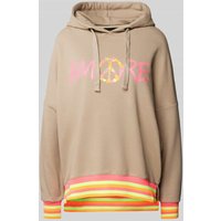 miss goodlife Oversized Hoodie mit Label-Print Modell 'Amore' in Sand, Größe XS von miss goodlife