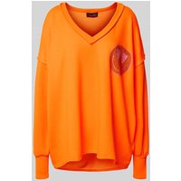 miss goodlife Oversized Sweatshirt aus Baumwoll-Mix mit Strasssteinbesatz in Orange, Größe L miss goodlife Oversized Sweatshirt aus Baumwoll-Mix mit Strasssteinbesatz in Orange, Größe L von miss goodlife