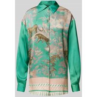 miss goodlife Regular Fit Bluse mit Umlegekragen Modell 'Tiger in the Jungle' in Gruen, Größe L miss goodlife Regular Fit Bluse mit Umlegekragen Modell 'Tiger in the Jungle' in Gruen, Größe L von miss goodlife