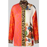 miss goodlife Relaxed Fit Bluse aus Viskose im Allover-Look in Orange, Größe M von miss goodlife