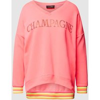 miss goodlife Sweatshirt mit Statement-Print in Neon Pink, Größe S von miss goodlife