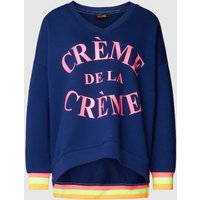 miss goodlife Sweatshirt mit V-Ausschnitt Modell 'Creme de la Creme' in Marine, Größe XL von miss goodlife