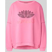 miss goodlife Sweatshirt mit Ziersteinbesatz und Rundhalsausschnitt in Rosa, Größe M von miss goodlife