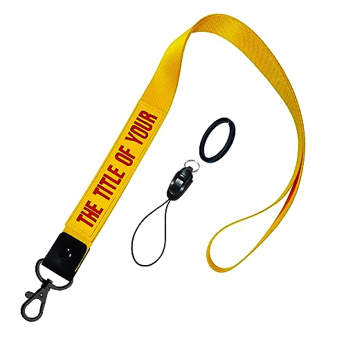 misscase Benutzerdefinierte Lanyards, Umhängeband Schlüsselband Neck Lanyard strip, für Schlüssel, ID Badge Card Holder, Ausweishülle, Mobile Handys Telefon (BK Lobster Clasp) von misscase