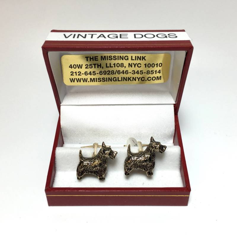 Vintage Scottie Hund Manschettenknöpfe Mit Box von missinglinknyc