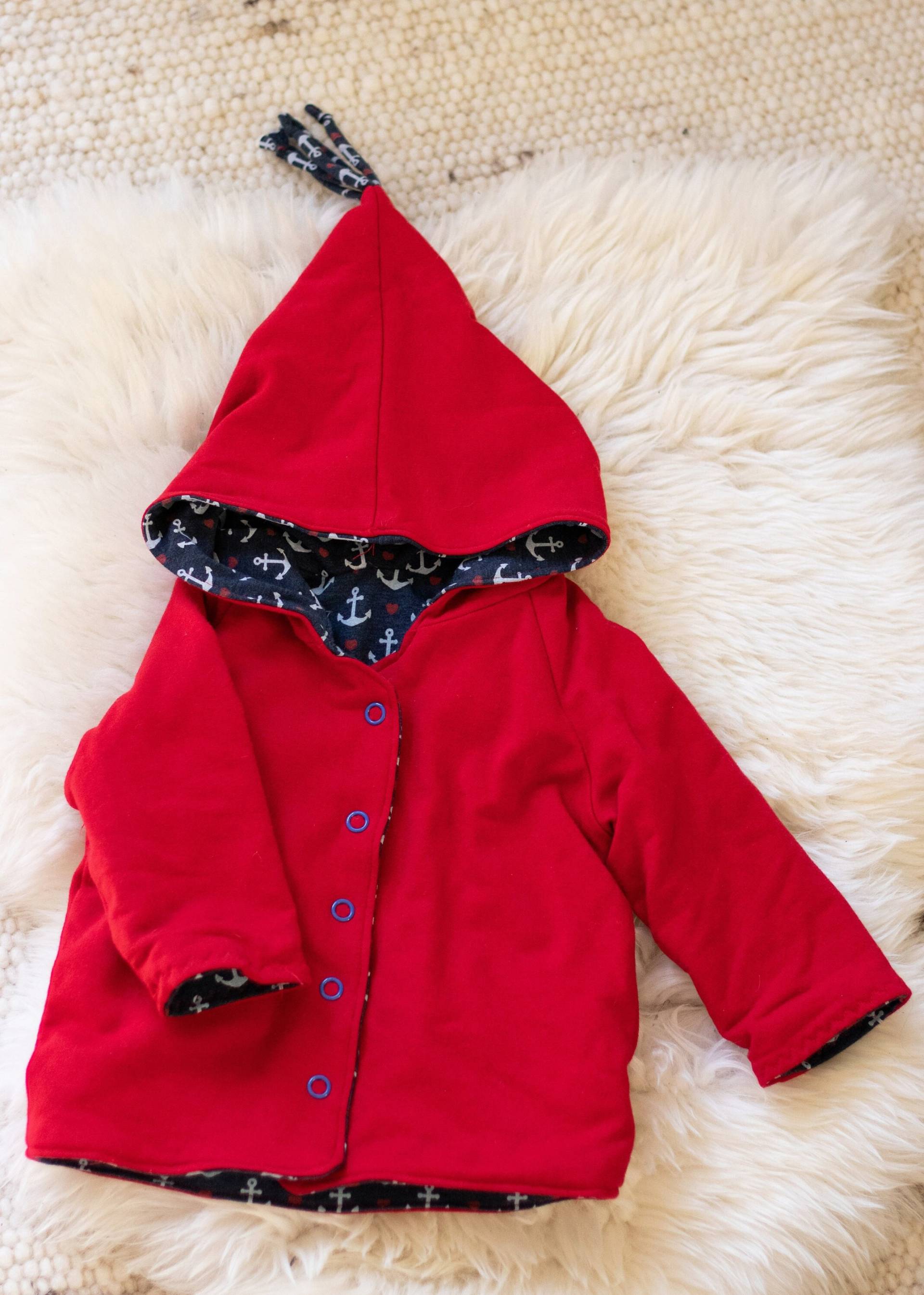 Maritime Babyjacke Mit Kapuze | Größe 68 Ankern Wendejacke Rot Blau Weiß Maritime Babyjacke Mit Kapuze | Größe 68 Ankern Wendejacke Rot Blau Weiß von misslucycrafts