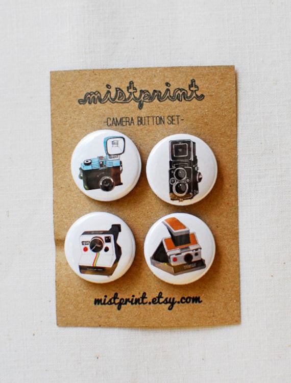 Kamera-Pinback Buttons Set 4Er von mistprint