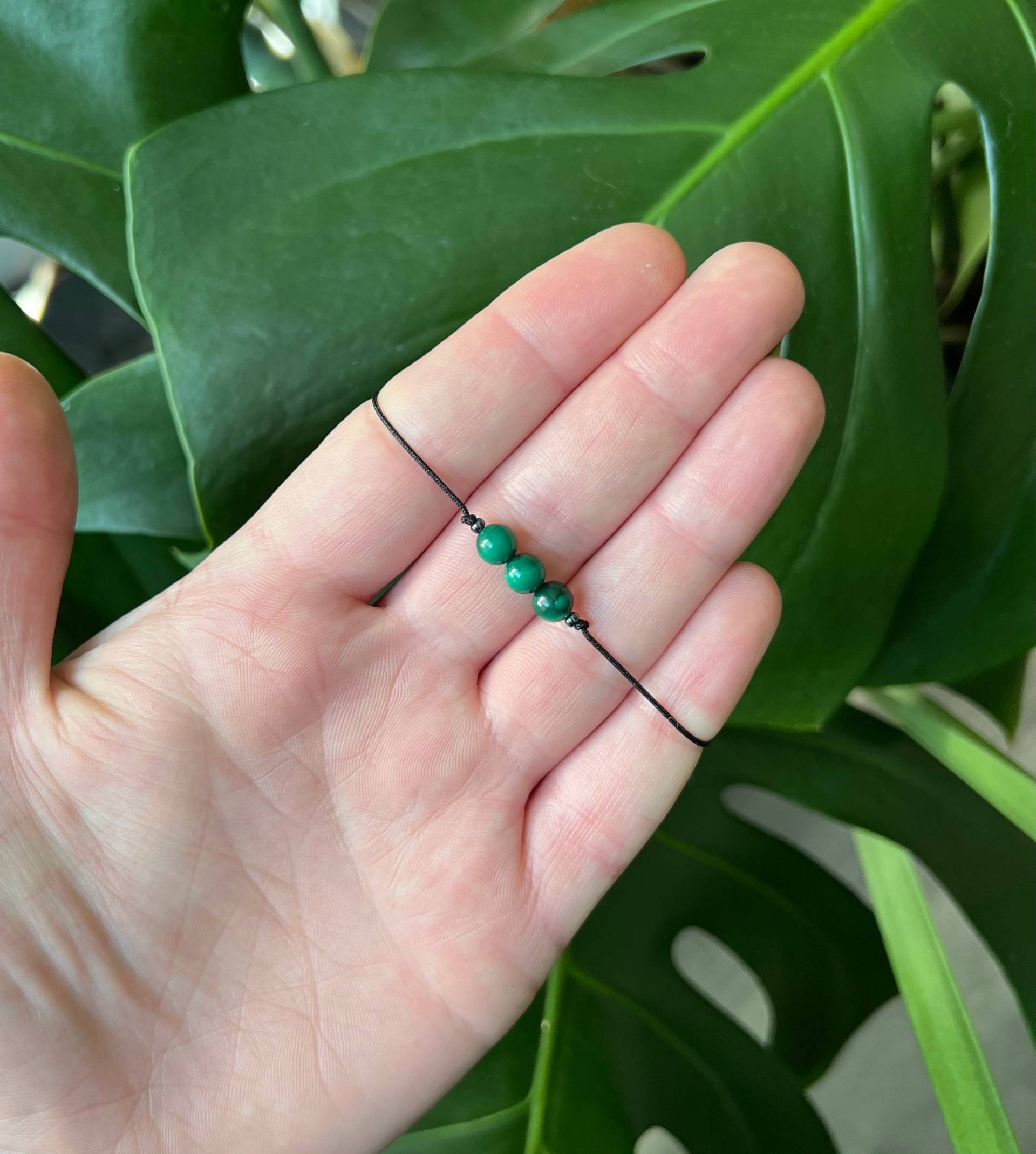Malachit Armband/Aus Natursteinen Zierliches Perlenarmband von mitNino
