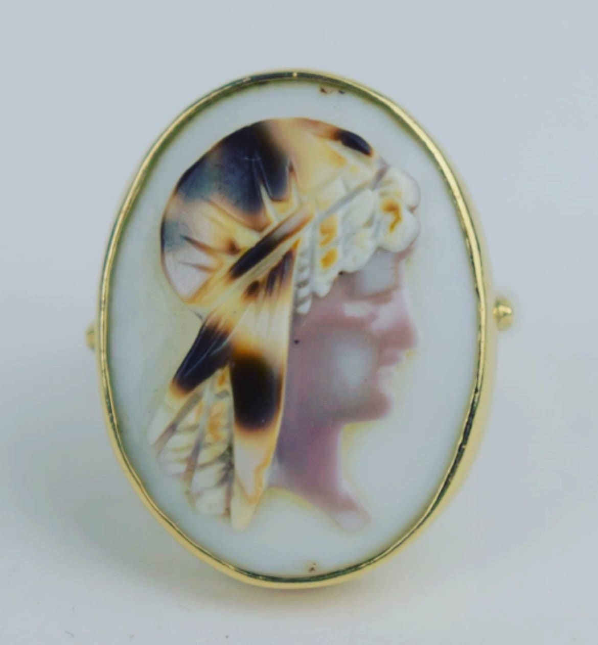 Antiker Cameo Gold Ring von mitaineshop