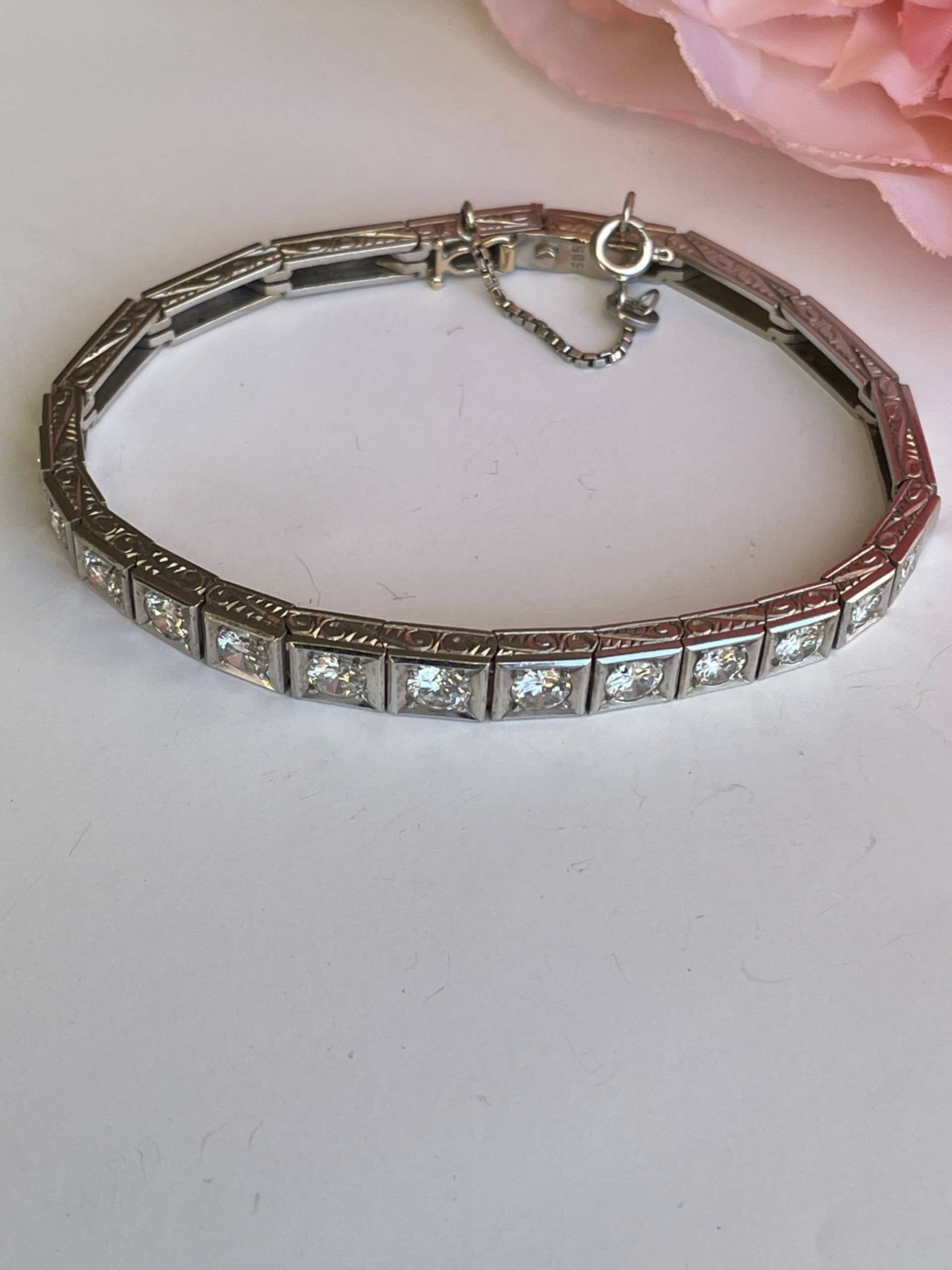 Mid Century Diamond Line Armband von mitaineshop