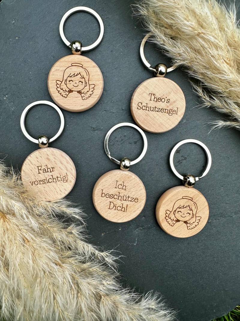 Schutzengel Schlüsselanhänger Personalisierbar Mit Namen, Holz Graviert, Geschenk Zur Taufe, Geburt, Führerschein Schutzengel Schlüsselanhänger Personalisierbar Mit Namen, Holz Graviert, Geschenk Zur Taufe, Geburt, Führerschein von mitherzundgloria