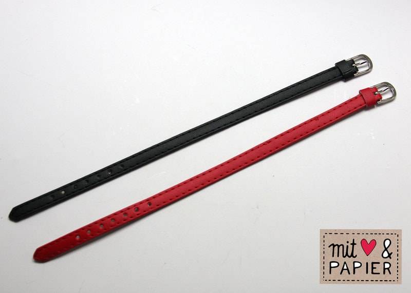 2 X Wechselband Armband Rot Schwarz Für Uhren von mitherzundpapier