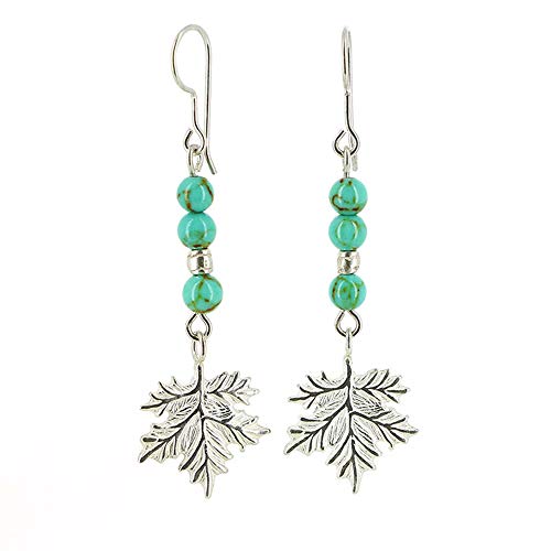 mitienda mit Liebe gemacht Ohrhänger Ahornblatt, 950er Silber Ohrringe, Hängeohrringe Silber Türkis, Ohrschmuck, Geschenk für Frauen, Geschenkidee mitienda mit Liebe gemacht Ohrhänger Ahornblatt, 950er Silber Ohrringe, Hängeohrringe Silber Türkis, Ohrschmuck, Geschenk für Frauen, Geschenkidee von mitienda mit Liebe gemacht