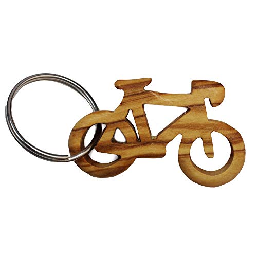 mitienda mit Liebe gemacht Schlüsselanhänger aus Holz Fahrrad, Handgemacht, Anhänger Sport, Geschenkidee für Männer von mitienda mit Liebe gemacht