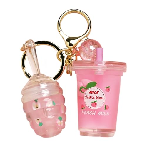Makeup Lip Gloss, Lip Lacquer Moisturizer, Milk Tea Design with Keychain Attachment, Hydrating Primer for Teen Girls and Women, Perfect Everyday Retouch, Gatherings, Travel, Parties and Casual Use von mivceklw
