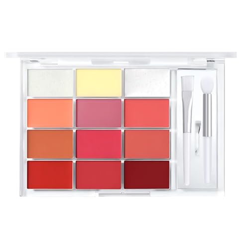 Stunning Colors Lip Gloss Palette, Hydrating Lip Gloss, Portable Lipstick Palette, Lip Gloss Makeup Set 12 Colors for Make Up Room, Home, Travel Indoor, Present, Multicolor Stunning Colors Lip Gloss Palette, Hydrating Lip Gloss, Portable Lipstick Palette, Lip Gloss Makeup Set 12 Colors for Make Up Room, Home, Travel Indoor, Present, Multicolor von mivceklw