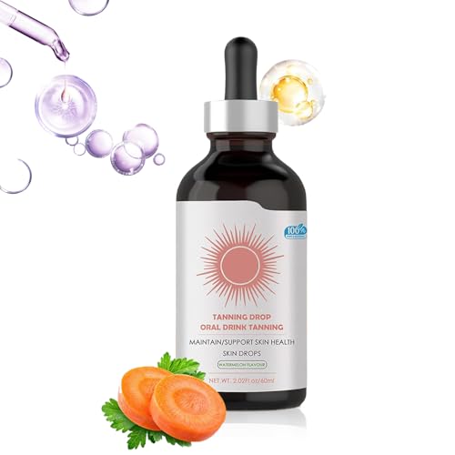 Tanning Drops for Face and Body, Watermelon Scented Gradual Tan Booster, Hydrating Glow, 60 ml, Sunless Tanning Solution for Men Women, Travel , 3,9 x 11,9 cm von mivceklw