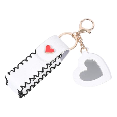 Waterproof Lipstick Holder, Ergonomic Belt Buckle Design, Convenient Lip Balm Holder, Lip Balm Keychain with Ergonomic Belt Buckle Lip Balm Case for Travel and Everyday Use (1 Piece), weiß, von mivceklw