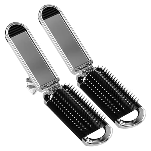 mivceklw Faltbare Haarbürste, Travel Detangling Brush, Compact Lightweight Gentle on all Hair Types, Pocket Size Mirror Ideal for Purse, Gym, 4,33 x 1,57 x 0,98 Zoll mivceklw Faltbare Haarbürste, Travel Detangling Brush, Compact Lightweight Gentle on all Hair Types, Pocket Size Mirror Ideal for Purse, Gym, 4,33 x 1,57 x 0,98 Zoll von mivceklw