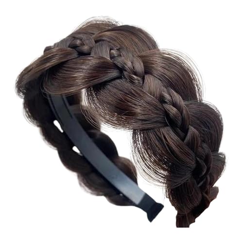 mivceklw Geflochtene Haarstirnbänder, Haargeflecht-Stirnband | Fishbone Braids Haarbänder mit Zähnen | Geflochtenes Stirnband Twist Braids Fishbone geflochten für Mädchen und Frauen von mivceklw