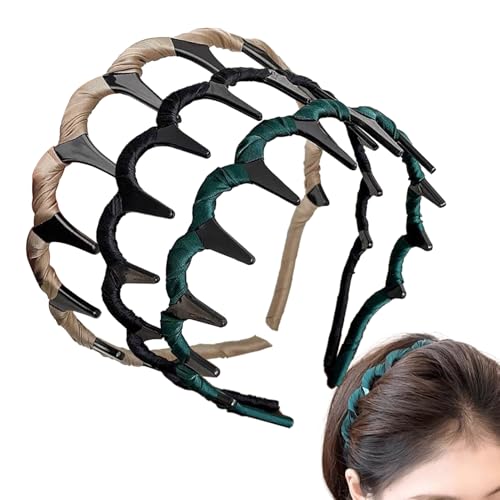 mivceklw Hoher Kragen Haarband - Rutschfeste Hochzeitsfeier Haarspange - 3-teiliges Damen Accessoire Kopfschmuck für Alltag Freizeit von mivceklw