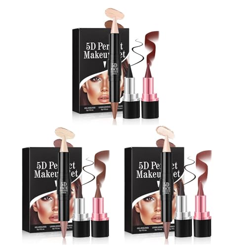 mivceklw Lipstick Liner Set, Long Lasting Eye Lip Combo, Sweatproof Smudge Resistant Set, Waterproof Pigment Makeup for Women Girls Teens, 5.76 x 1.06 x 4.53 Inches von mivceklw