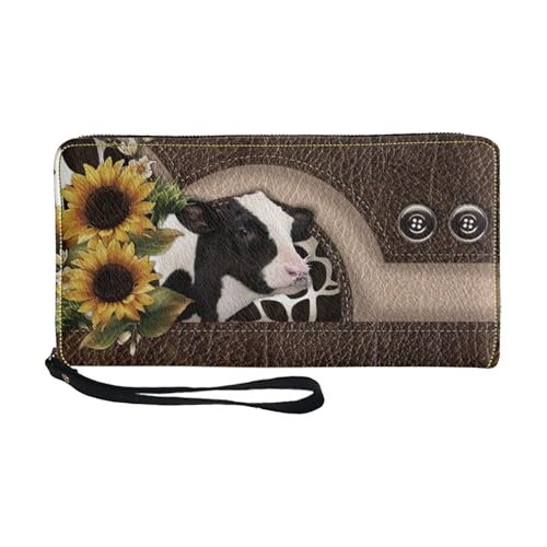 mivceklw Stylish Cow Pattern Design Wallets for Women, Leather Wallet for Ladies, Sturdy Womens Purse, Decorative Leather Cow Wallet 20x3x11cm for Present, Stylish Wallet, Travel, Multicolor mivceklw Stylish Cow Pattern Design Wallets for Women, Leather Wallet for Ladies, Sturdy Womens Purse, Decorative Leather Cow Wallet 20x3x11cm for Present, Stylish Wallet, Travel, Multicolor von mivceklw