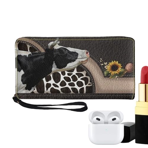 mivceklw Stylish Cow Pattern Design Wallets for Women, Leather Wallet for Ladies, Sturdy Womens Purse, Decorative Leather Cow Wallet 20x3x11cm for Present, Stylish Wallet, Travel, Multicolor mivceklw Stylish Cow Pattern Design Wallets for Women, Leather Wallet for Ladies, Sturdy Womens Purse, Decorative Leather Cow Wallet 20x3x11cm for Present, Stylish Wallet, Travel, Multicolor von mivceklw