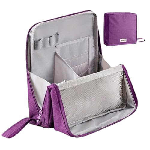 mivceklw Toiletry Bag, Travel Cosmetic Organizer, Beauty Storage Case, Large Capacity Vertical Design Water Resistant Compartments for Makeup Needs and Grooming, 9.06x8.66 Inches mivceklw Toiletry Bag, Travel Cosmetic Organizer, Beauty Storage Case, Large Capacity Vertical Design Water Resistant Compartments for Makeup Needs and Grooming, 9.06x8.66 Inches von mivceklw