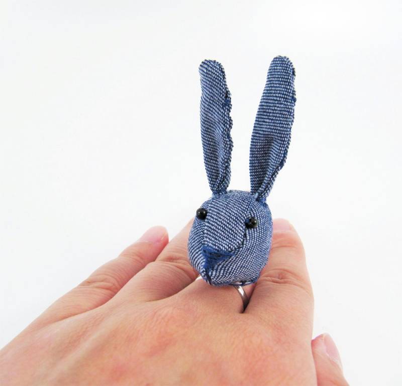 Made-To-Order | 1 - 2 Wochen- Bunny Einstellbare Erwachsenen Größe Ring-Denim Made-To-Order | 1 - 2 Wochen- Bunny Einstellbare Erwachsenen Größe Ring-Denim von miwary