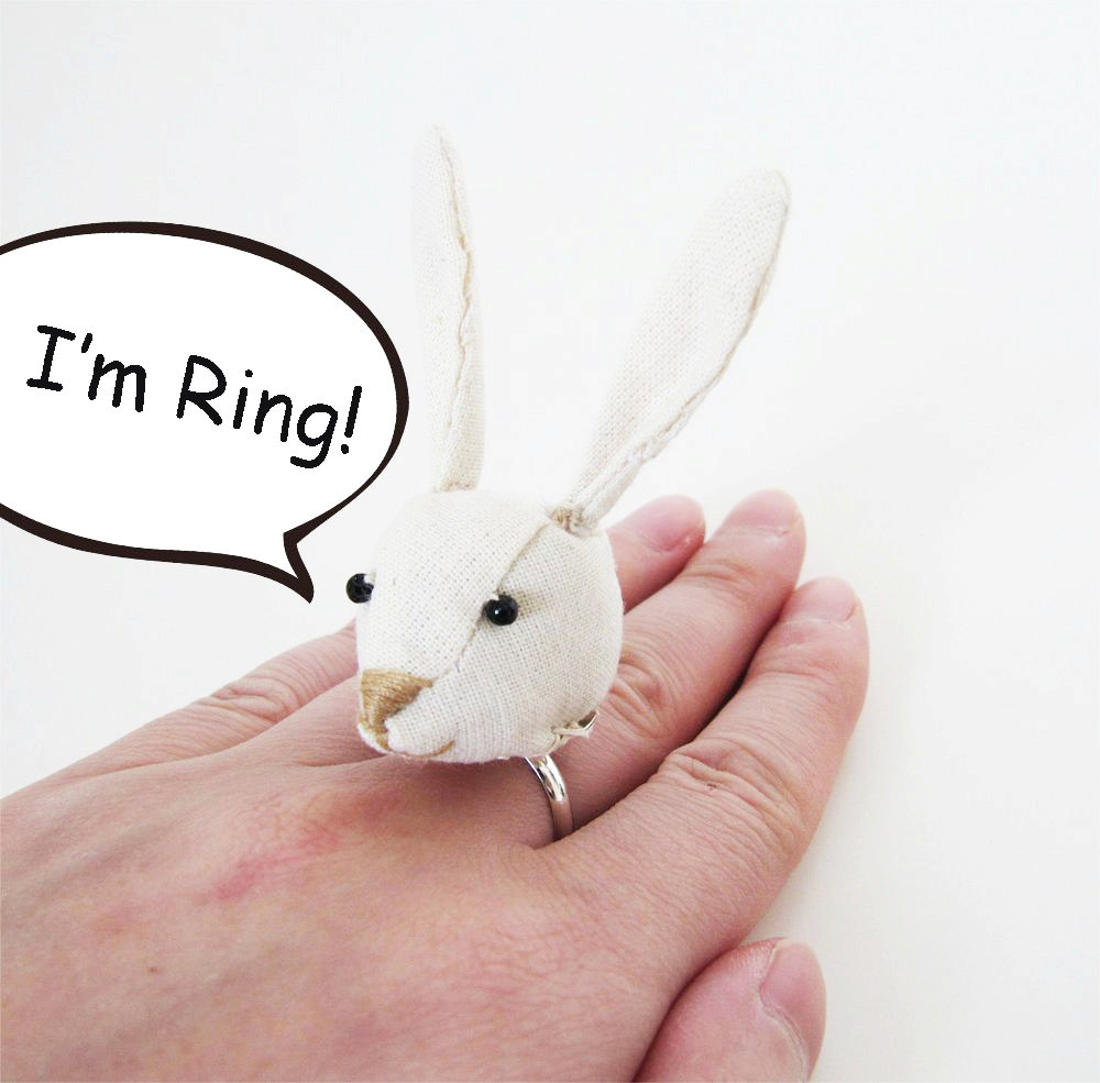 Made-To-Order | 1 - 2 Wochen -Kaninchen Einstellbare Ring-Ungebleichte Made-To-Order | 1 - 2 Wochen -Kaninchen Einstellbare Ring-Ungebleichte von miwary