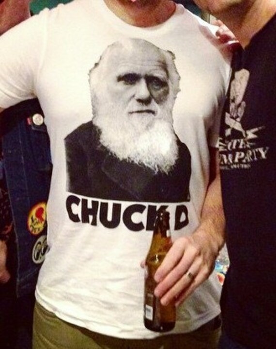 Chuck D Charles Darwin Tshirt Weiß von mixedspecies