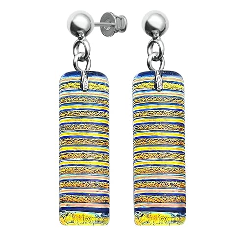 miyou - Murano Glas Ohrringe Damen - Venezianische Ohrhänger mit 925er Silber - Elegante Hängeohrringe Handgefertigt – traditioneller venezianischer Schmuck miyou - Murano Glas Ohrringe Damen - Venezianische Ohrhänger mit 925er Silber - Elegante Hängeohrringe Handgefertigt – traditioneller venezianischer Schmuck von miyou