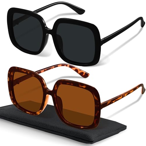miyya Polarisiert Übergroße Eckige Sonnenbrille für Damen miyya Polarisiert Übergroße Eckige Sonnenbrille für Damen von miyya