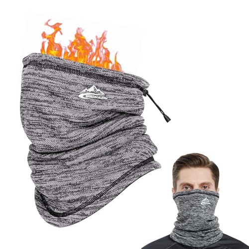 mizikuu Schlauchschal, Winter Loop Schal Herren Damen Winddicht Thermo Halsschlauch Bandana Mundschutz Multifunktionstuch Fleece Schlauchschal Halswärmer für Motorrad Laufen Wandern Radfahren von mizikuu