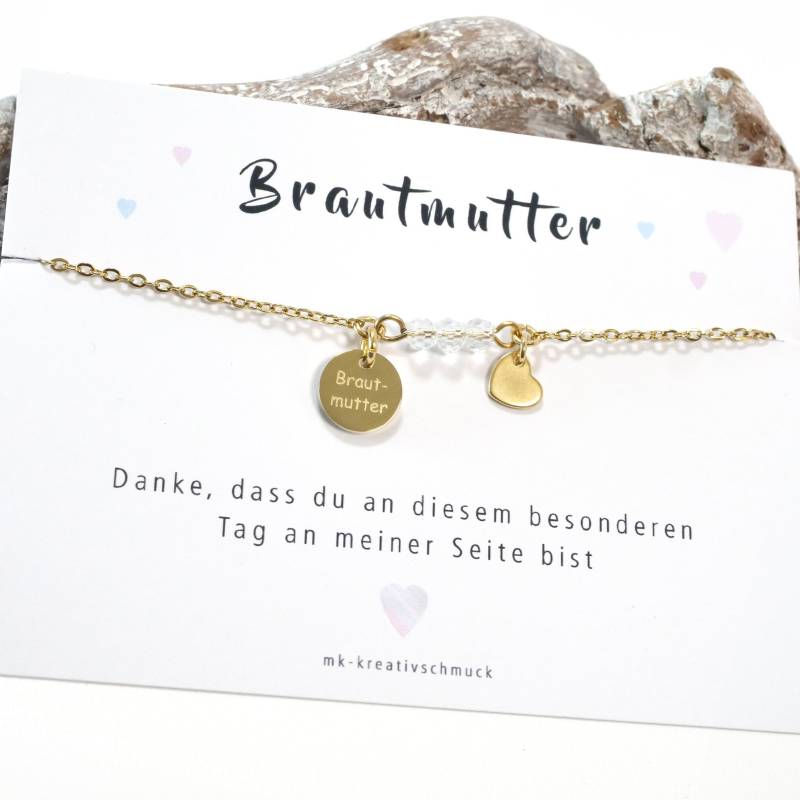 Armband Brautmutter Bräutigammutter Trauzeugin Brautjungfer - Personalisiertes Geschenk Zur Hochzeit von mkkreativschmuck