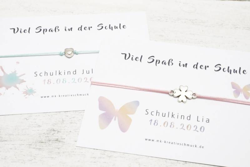 Armband Schulkind Einschulung Schultüte Mädchen Junge Geschenk von mkkreativschmuck
