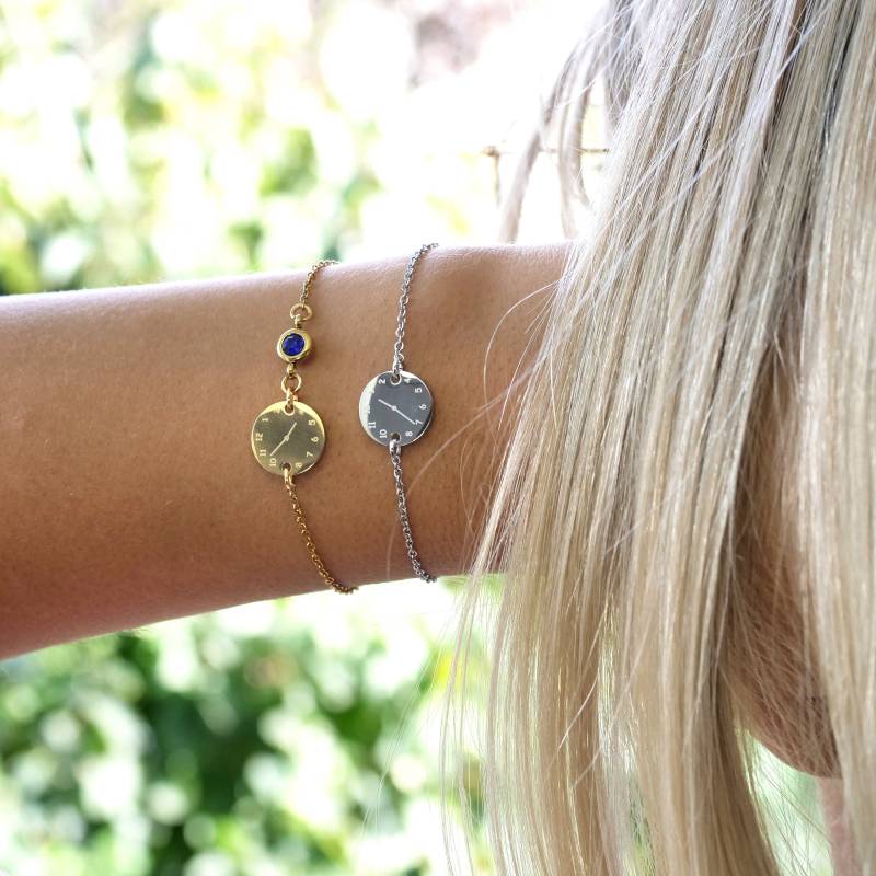 Geburtszeit Armband Mit Geburtsdaten Kind - Geburtsstein Anhänger Personalisiertes Geschenk Mamas Erinnerung Geburt Namensarmband von mkkreativschmuck