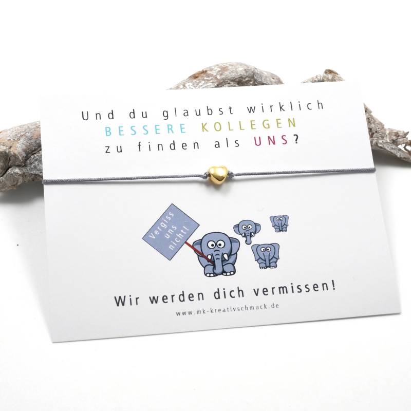 Geschenk Kollegen Armband Mit Karte Jobwechsel - Abschied Kollegin von mkkreativschmuck