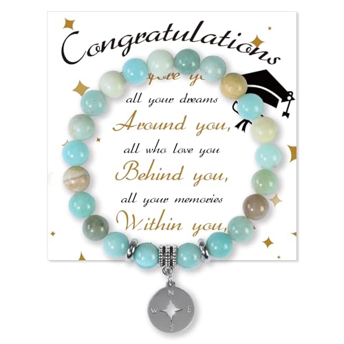 2025 Abschluss-Armbänder für Sie, Abschluss-Geschenke für Ihn, Perlen-Stretch-Armband mit Karten für Damen, Herren, Freunde 2025 Abschluss-Armbänder für Sie, Abschluss-Geschenke für Ihn, Perlen-Stretch-Armband mit Karten für Damen, Herren, Freunde von mkslksbhnxl