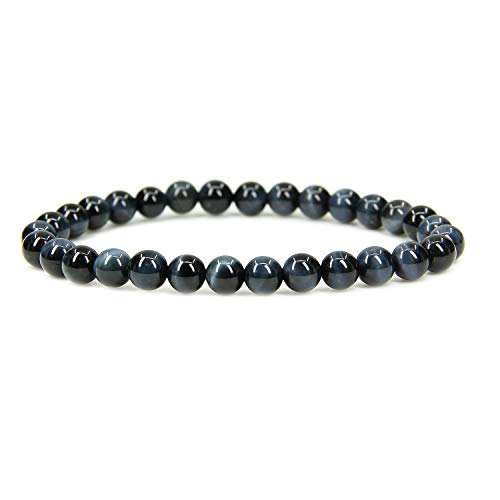 Edelstein-Armband, 6 mm, runde Perlen, dehnbar, 17,8 cm, Unisex Edelstein-Armband, 6 mm, runde Perlen, dehnbar, 17,8 cm, Unisex von mkslksbhnxl