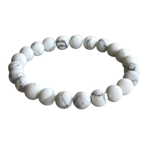 mkslksbhnxl Howlith Türkisstein-Perlenarmband – verstellbare natürliche Edelstein-Armbänder – Heilarmband für Mädchen, Frauen, Männer, Stein mkslksbhnxl Howlith Türkisstein-Perlenarmband – verstellbare natürliche Edelstein-Armbänder – Heilarmband für Mädchen, Frauen, Männer, Stein von mkslksbhnxl