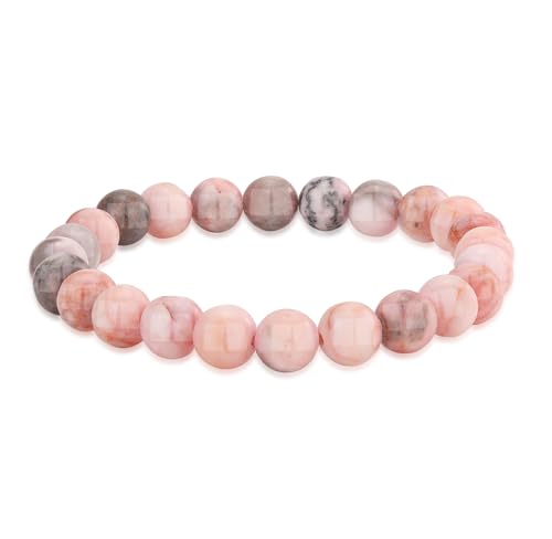 mkslksbhnxl Rosa Zebra-Jaspis-Kristall-Armband für Balance und Harmonie – 8 mm Perlenarmband Geschenke für Frauen – verstellbare Größe – Perlenarmbänder für Frauen mkslksbhnxl Rosa Zebra-Jaspis-Kristall-Armband für Balance und Harmonie – 8 mm Perlenarmband Geschenke für Frauen – verstellbare Größe – Perlenarmbänder für Frauen von mkslksbhnxl