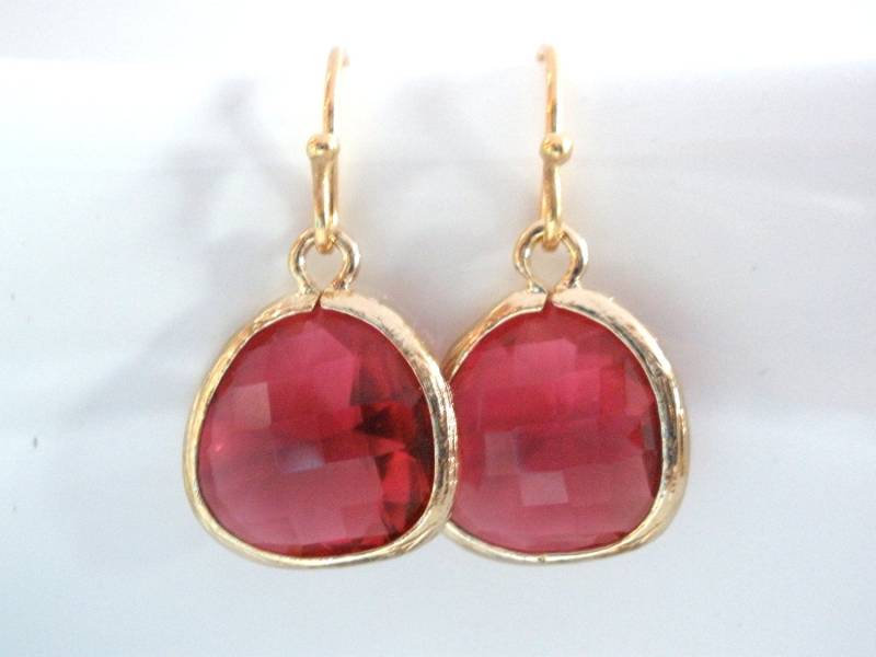 Fuchsia Ohrringe, Fuschia, Gold Rosa Schmuck, Hot Pink, Brautjungfer Braut Ohrringe Geschenke Fuchsia Ohrringe, Fuschia, Gold Rosa Schmuck, Hot Pink, Brautjungfer Braut Ohrringe Geschenke von mlejewelry