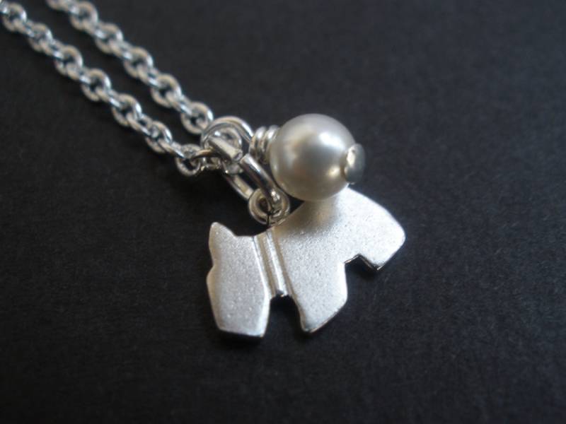 Hund Halskette, Anhänger, Charme, Silber Weiße Perle, Perlenkette, Tier Schmuck, Zierliche Halskette Hund Halskette, Anhänger, Charme, Silber Weiße Perle, Perlenkette, Tier Schmuck, Zierliche Halskette von mlejewelry