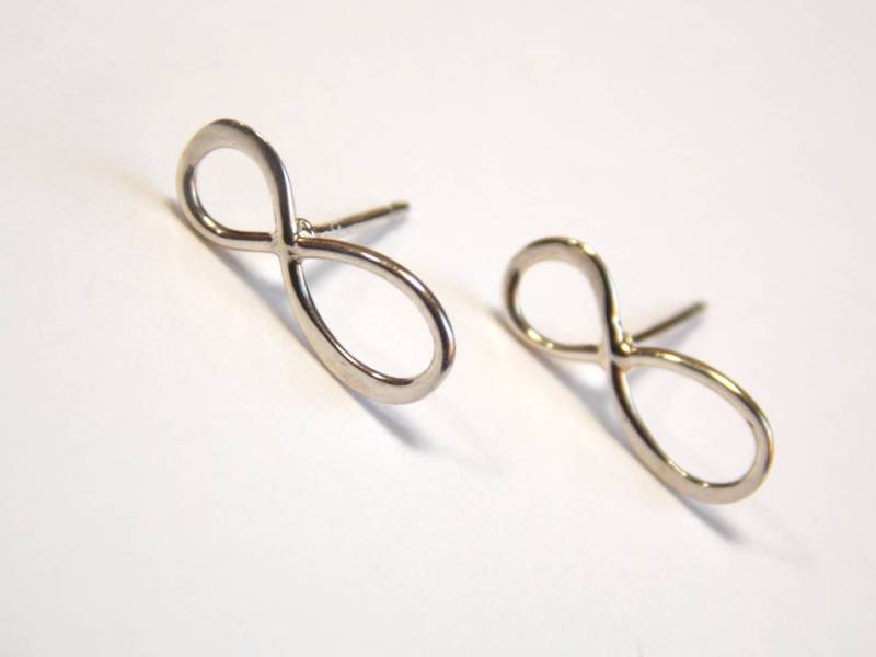 Infinity Ohrringe, Link Ohrstecker, Sterling Silber, Post Zierliche Brautjungfer Ohrring Sets von mlejewelry